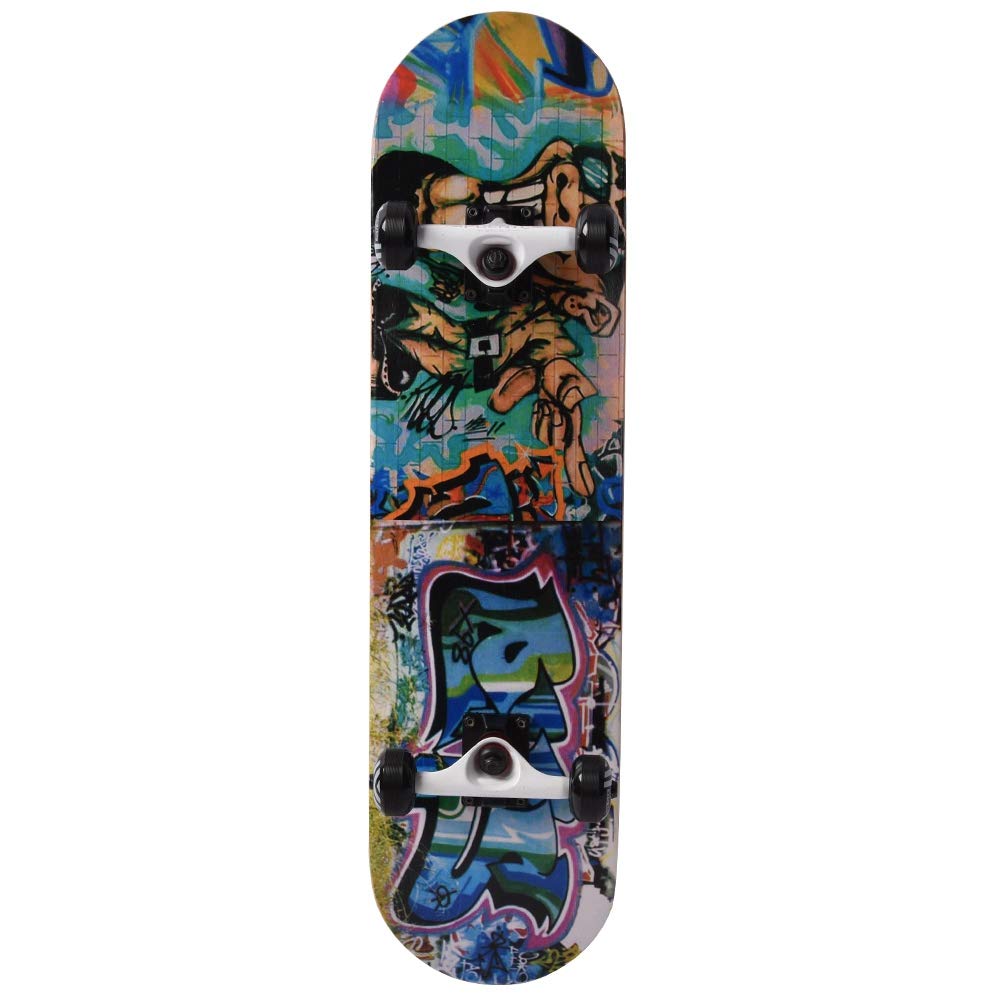 Graffiti Skateboard, 31x8 Inch Complete Skateboard With ABEC-9